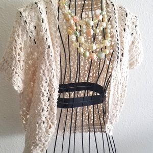 Bolero by Dress Barn, Beige, size L